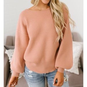 Adorable dusty peach sweater!!